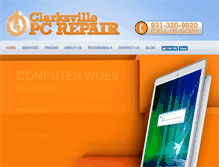 Tablet Screenshot of clarksvillepcrepair.com